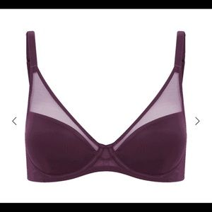 Agent Provocateur: Lucky Padded Plunge Underwired Bra (Plum)